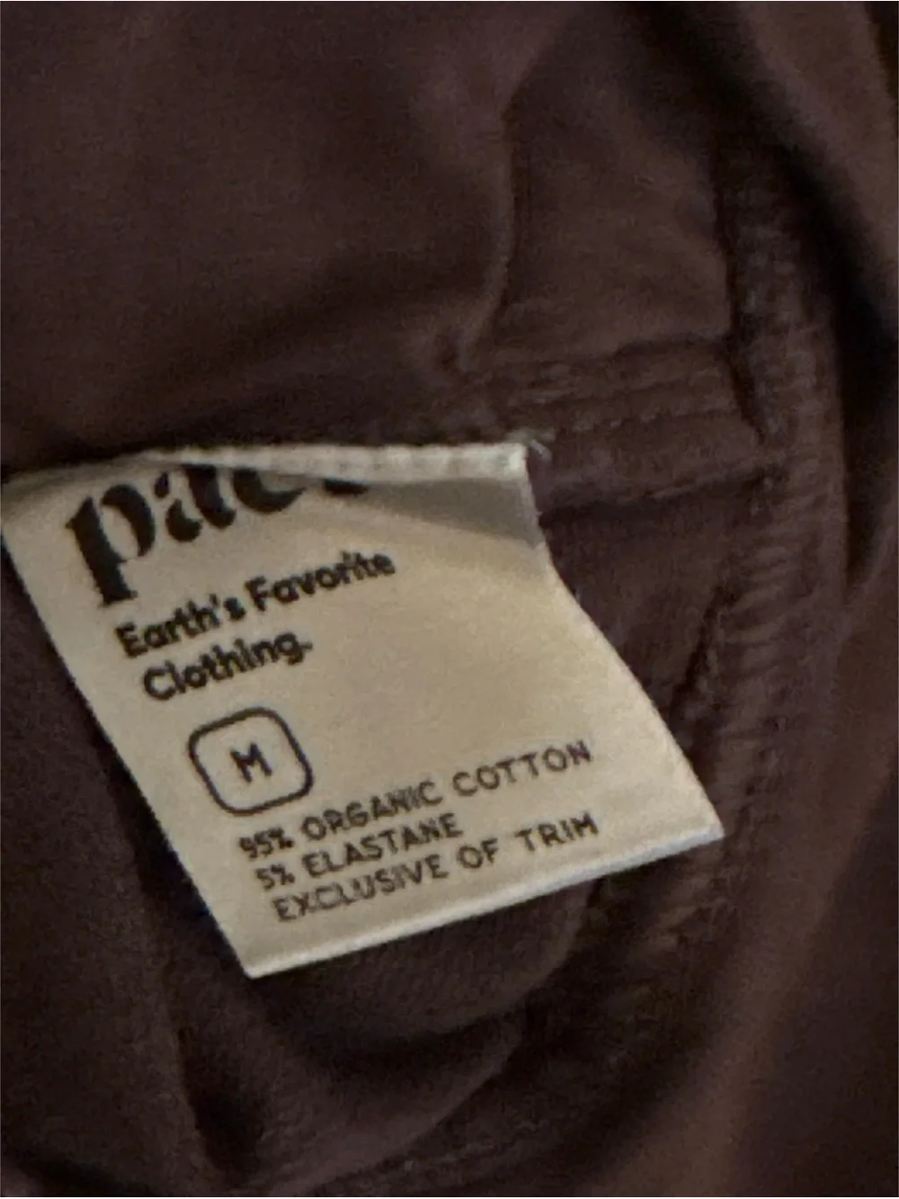 Pact Men’s Stretch French Terry Quarter Zip Sweatshirt Size Medium Dusty Brown